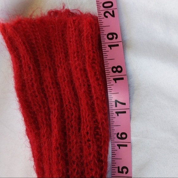 Red Knit V- Neck Sweater - Picture 5 of 6